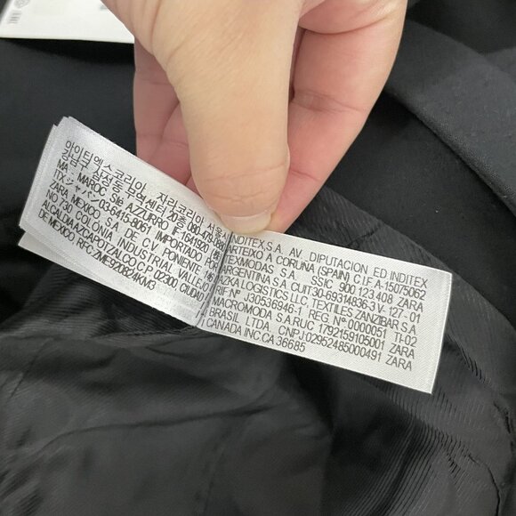 Zara Womens Blazer Suit Jacket M Medium Black Lined Single Breasted 8616/595 NWT - Picture 7 of 13